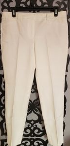 WHBM slim ankle white pants